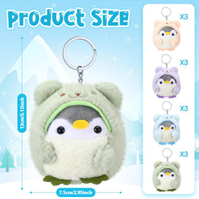 Kasyat penguin bag pendant multicolor brightens everyday outfits.