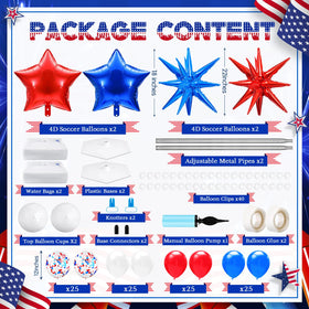 Kasyat red white blue star foil balloons add festive patriotism to any event