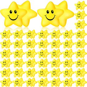 Kasyat star smile ball, yellow 2.2 inch diameter, easy grip for quick stress relief.