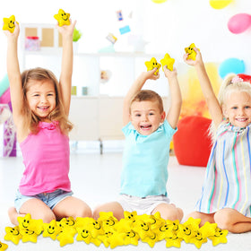 Kasyat smiley star stress ball, 1.96 inches, portable playtime.