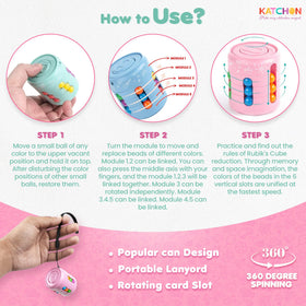 KatchOn multicolor fidget toy—smooth rotation and small puzzle element.