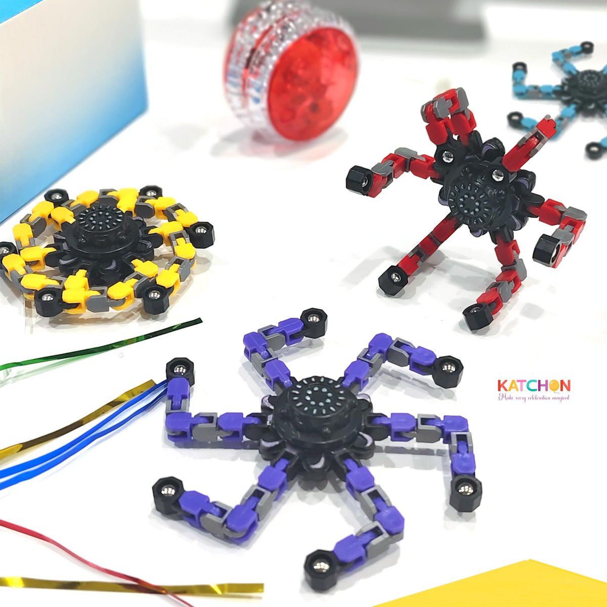 KatchOn durable non-toxic robot fidget materials for safe play