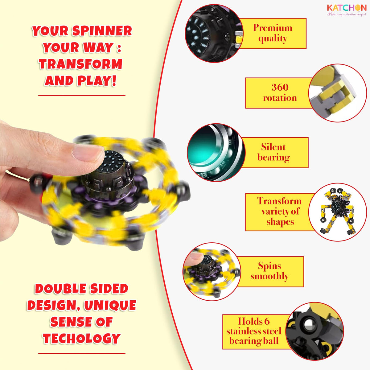 KatchOn robot fidget as a pinata filler for celebrations