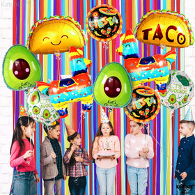 KatchOn round fiesta foil balloons elevate arches and balloon bouquets.