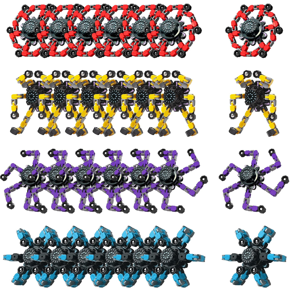 KatchOn transformable robot fidget spinner 24-pack for classroom prizes
