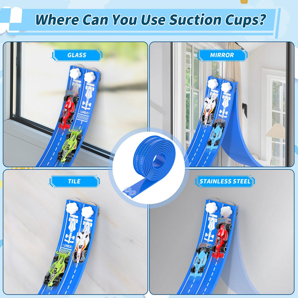 Katgogoo waterproof portable track for indoor and outdoor fun.