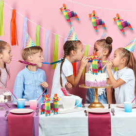 Kathfly birthday pinatas hanging, easy to display, create lively party ambiance.