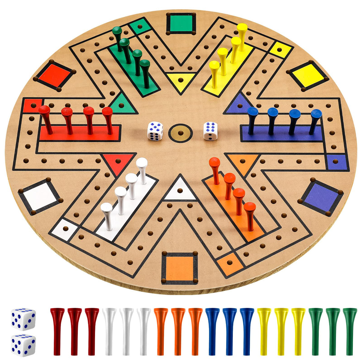 Kathfly Fast Track wooden base board ready for family game night