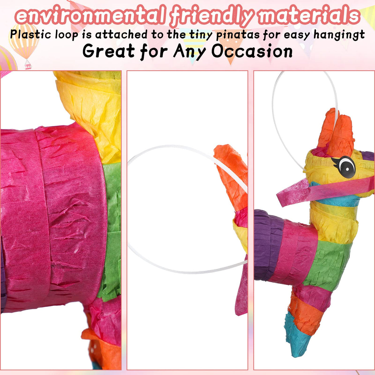 Kathfly fiesta theme donkey pinatas, vibrant design for Cinco de Mayo celebrations.