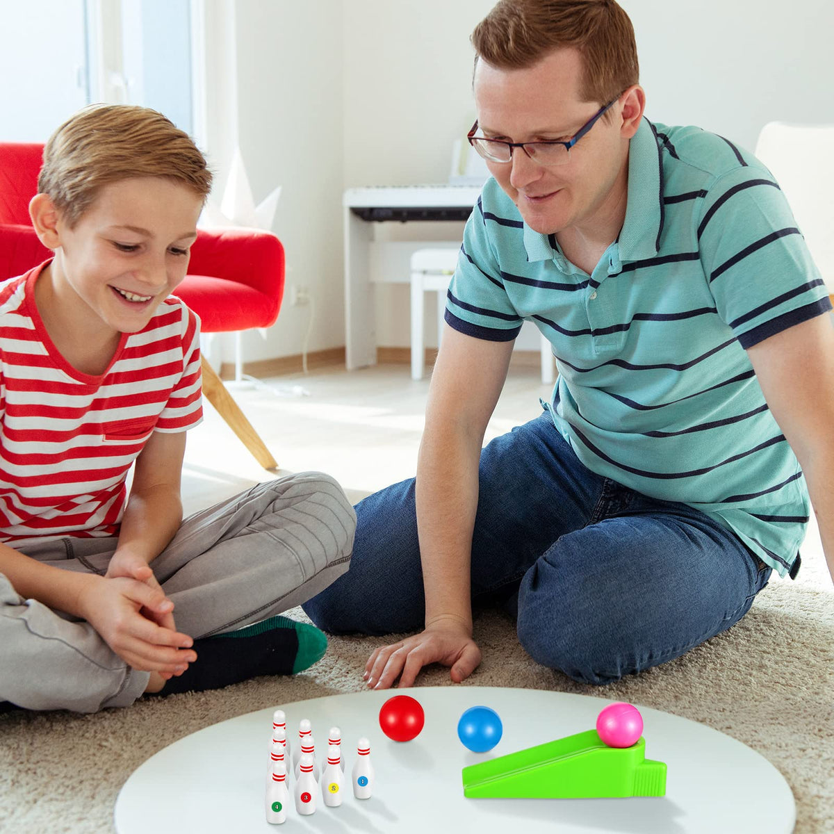 Kathfly mini bowling ball for kid-friendly tabletop sessions