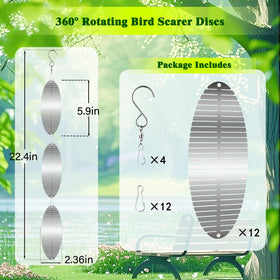 Katinyos Bird Deterren reflective light patterns deter birds with vivid sun flashes.