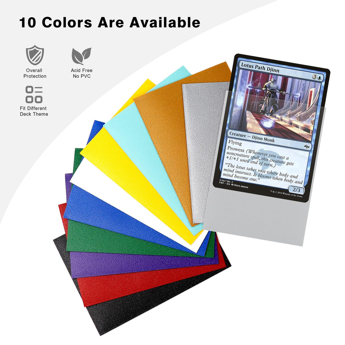 Colorful Katomula sleeve collection for deck theming and organization