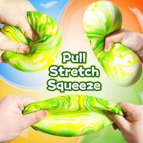 Kawaite giant dough ball in use as a fidget tool for focus