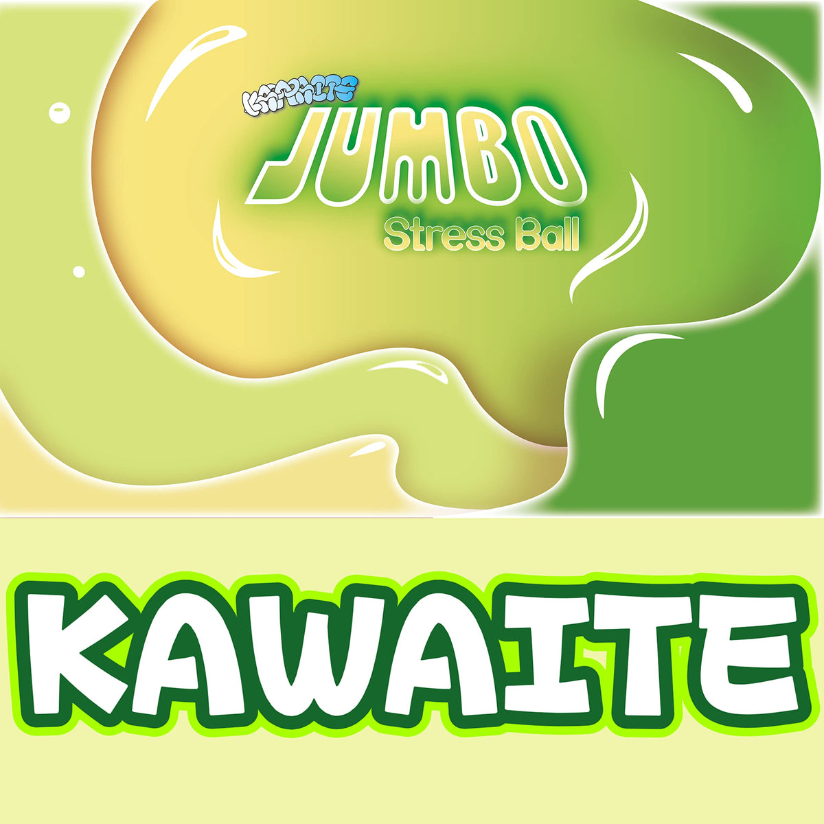 Kawaite jumbo green dough ball used as a sensory therapy tool