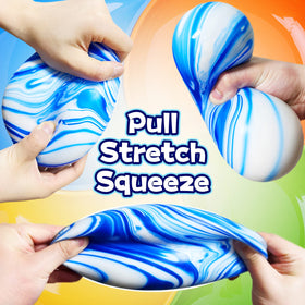 Kawaite giant stress ball close-up textured foam for durability.
