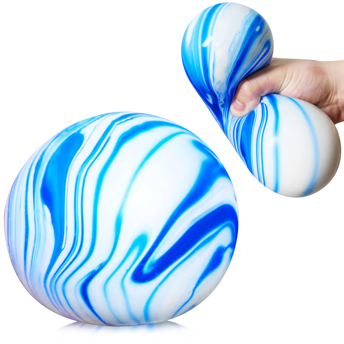 Kawaite giant stress ball blue pull and stretch for calm focus.
