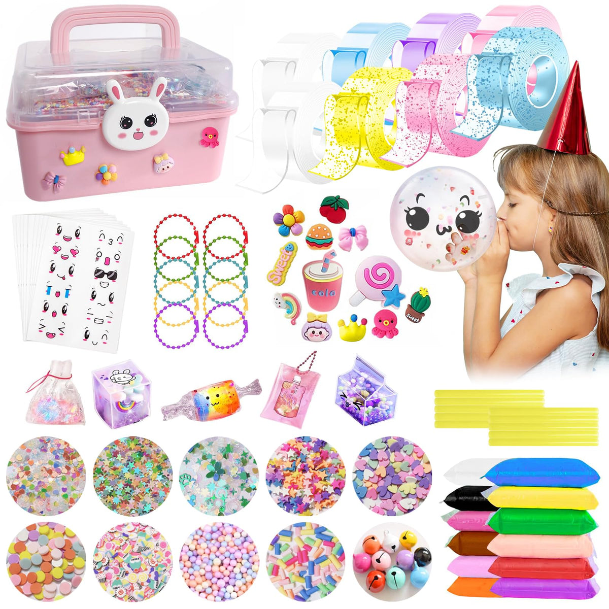KAWAIZOO nano tape bubble kit storage box keeps play organized and ready.