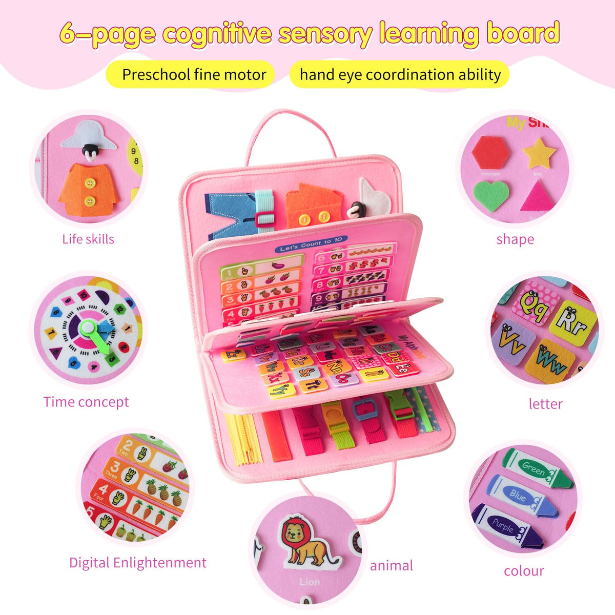 KAWITLO buttons page supports color and shape recognition through hands-on activities