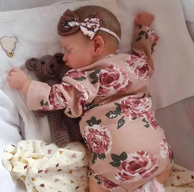 Kaydora doll with nursing bottle and magnetic pacifier for nurturing play