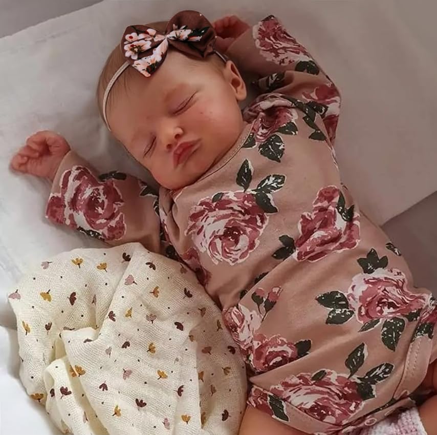 Kaydora reborn doll with hand painted hair detail for lifelike look