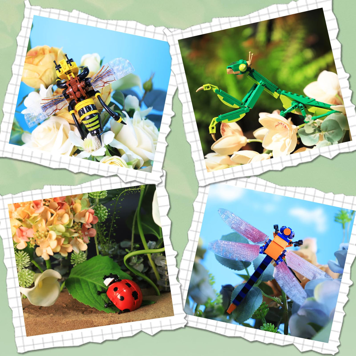 KAZI Bugs bee-building kit demonstrates realistic shapes while inspiring exploration and imagination.