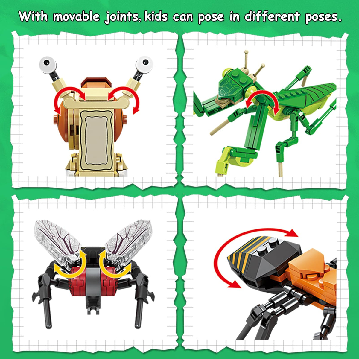KAZI Bugs dragonfly-building kit offers bright parts for hands-on assembly and pattern recognition.