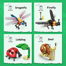 KAZI Bugs mantis building kit helps kids explore insect structure through construction.