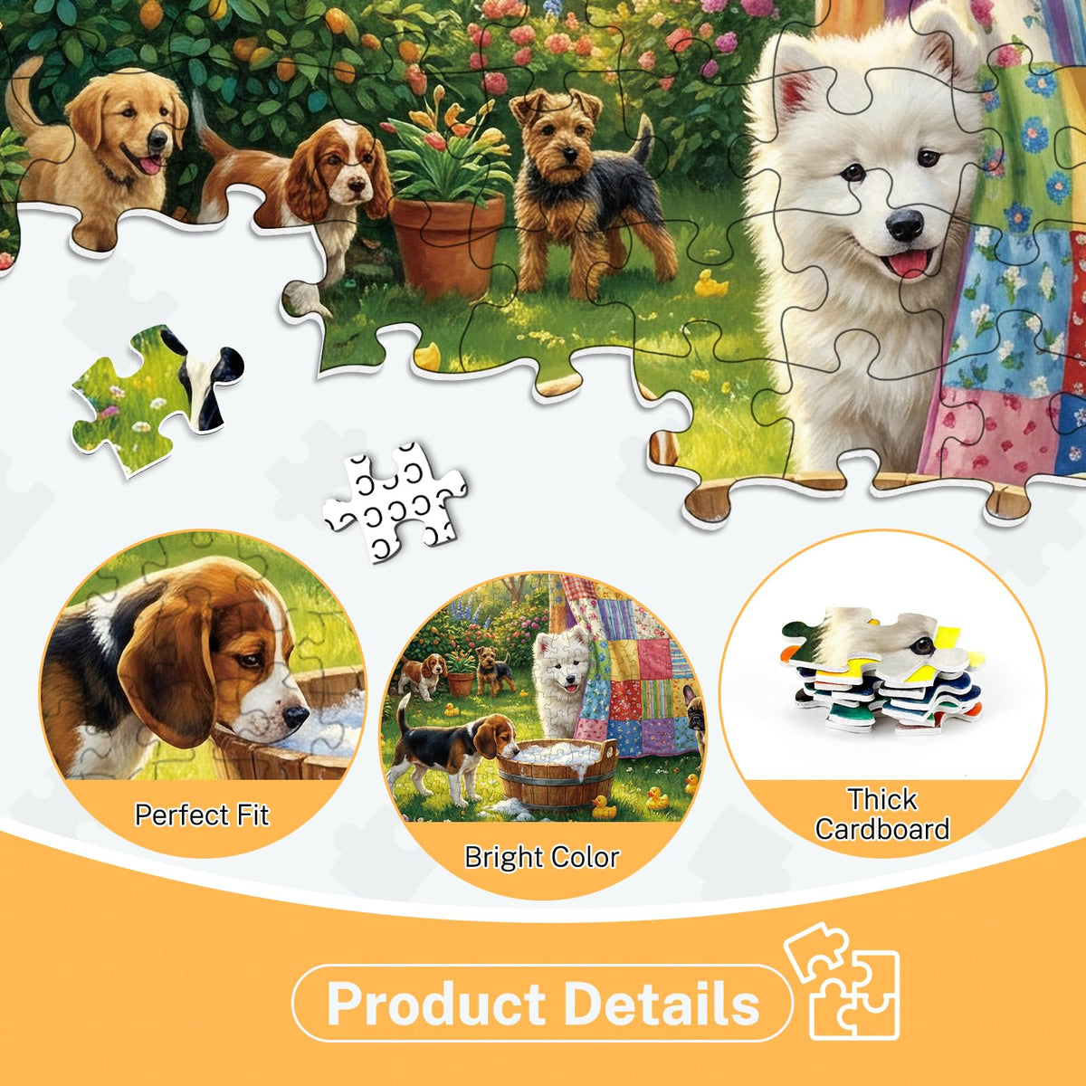 Kazmido 4-Pack Puzzles birds: bright colors to lift mood during puzzle time.