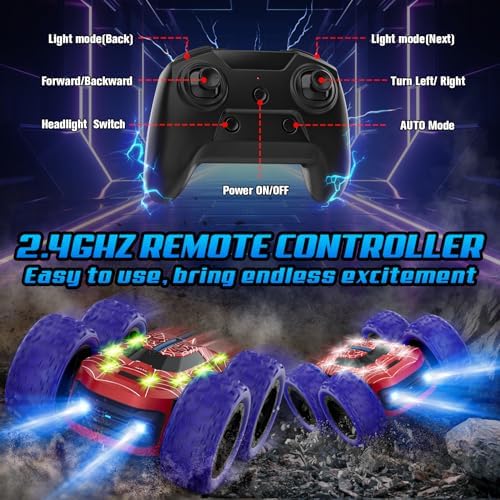 Kazswitle 2.4GHz remote supports multi-car racing from up to 35 meters.