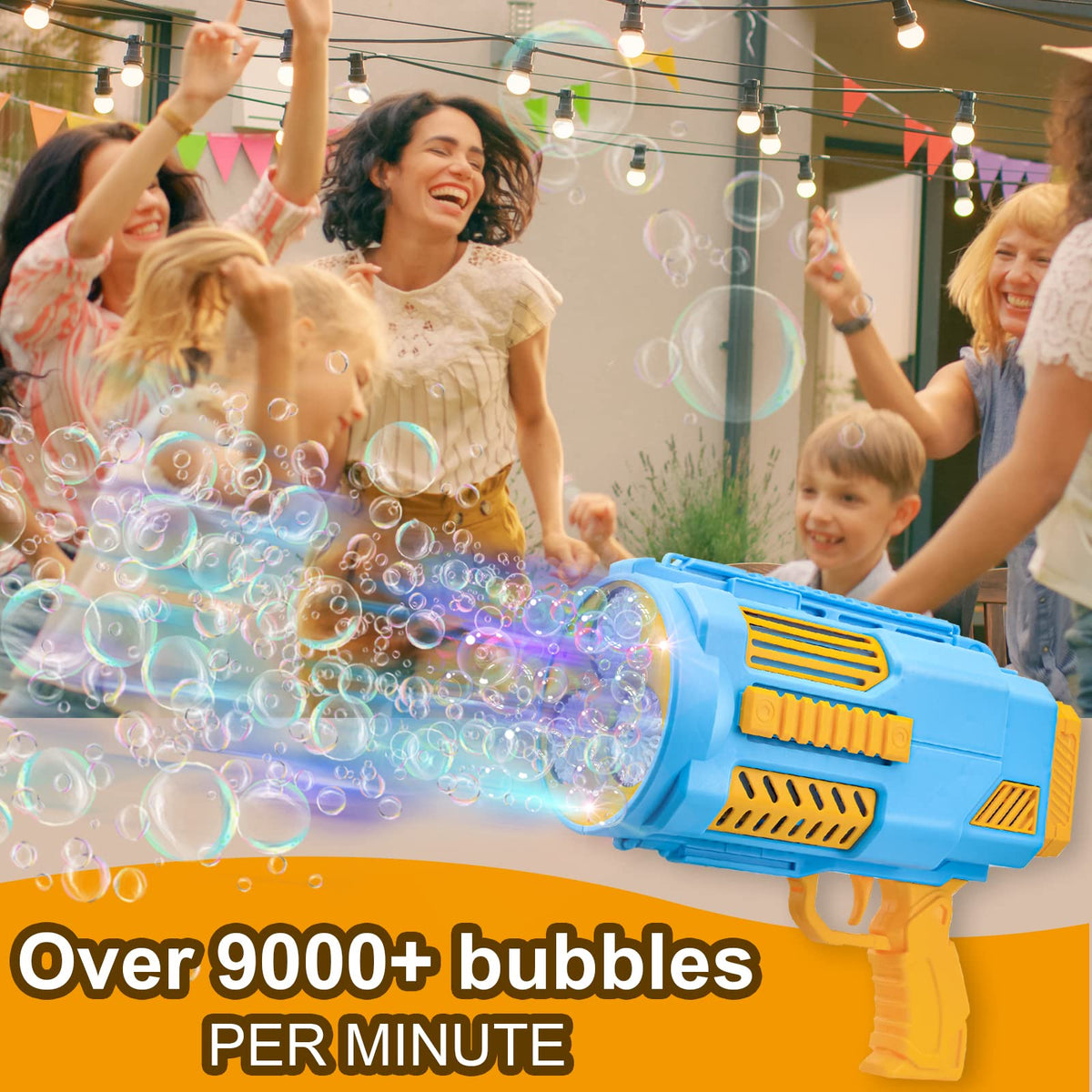 KB KAIBO 2200mAh battery powers over 40 minutes of bubble blasting