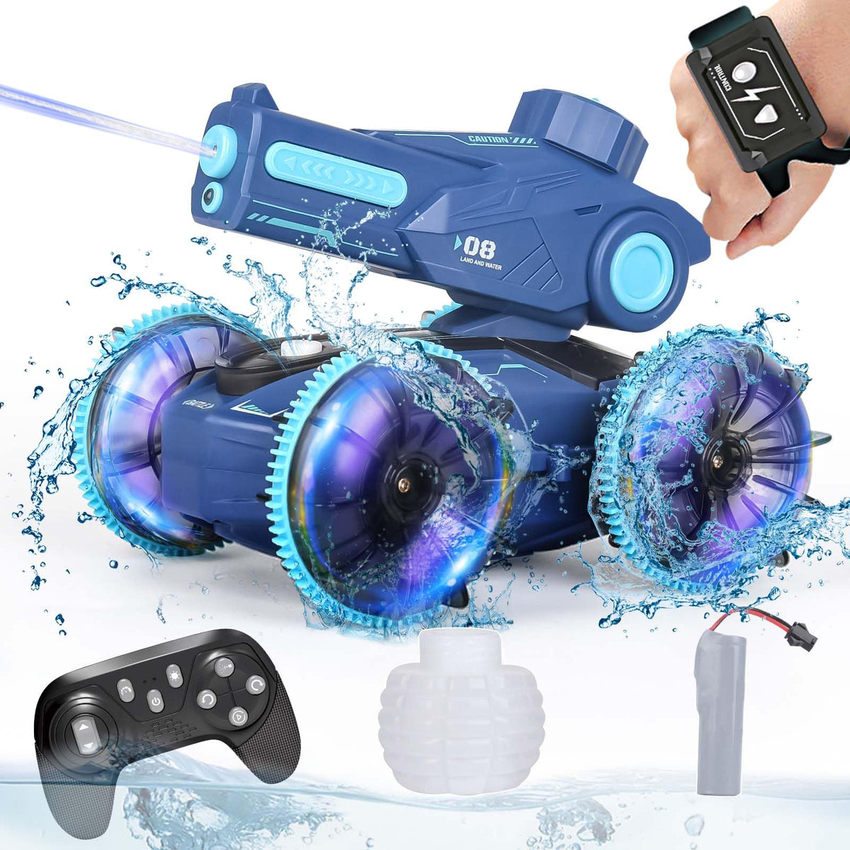 KB KAIBO 3-in-1 RC car: versatile land and water play