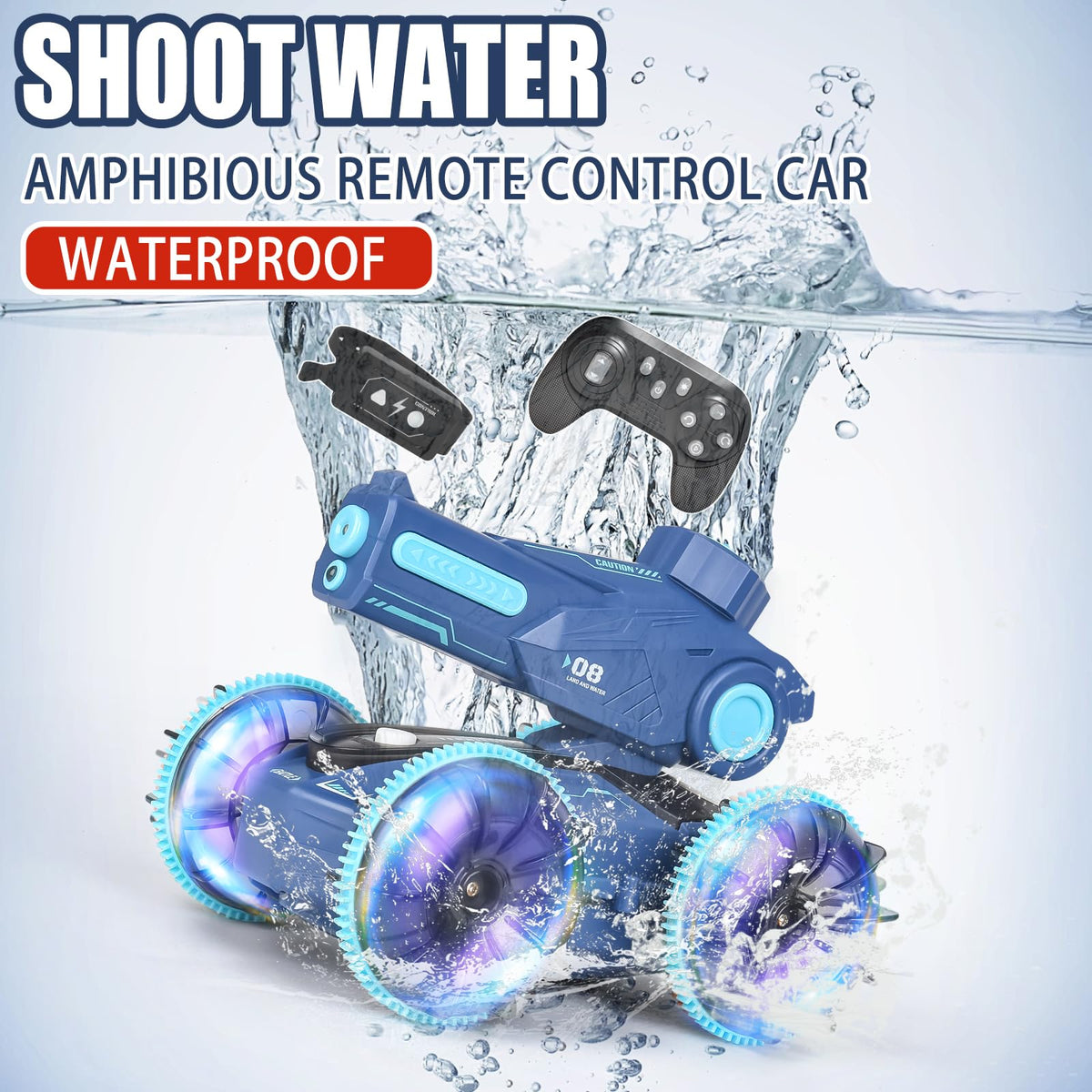 KB KAIBO amphibious RC car in water for cross-environment fun