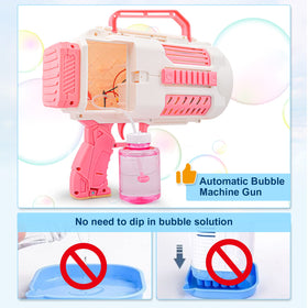KB KAIBO bubble gun with light features bright pink for outdoor play