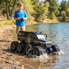 KB KAIBO racing with siblings in backyard or park settings.