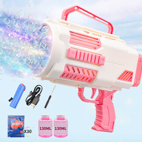 KB KAIBO upgraded bubble gun no dip pink in action for kids