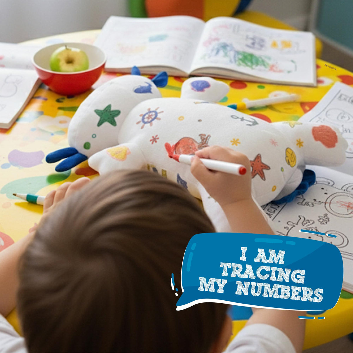 KB Mlotek Soft durable fabric aids cozy hugs after craft time.