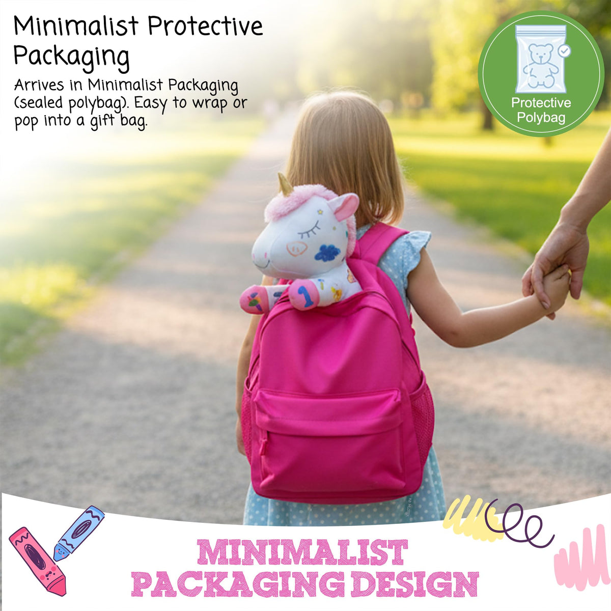 KB Mlotek Unicorn Coloring Plush Toy on-the-go kit supports travel creativity