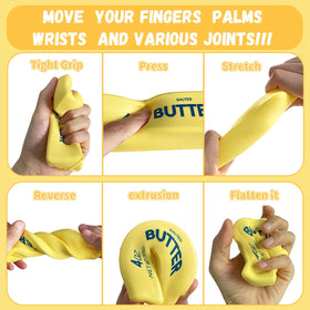 KBEGYGM hand-squeeze butter-stress-ball demonstrates portable calm during work breaks.