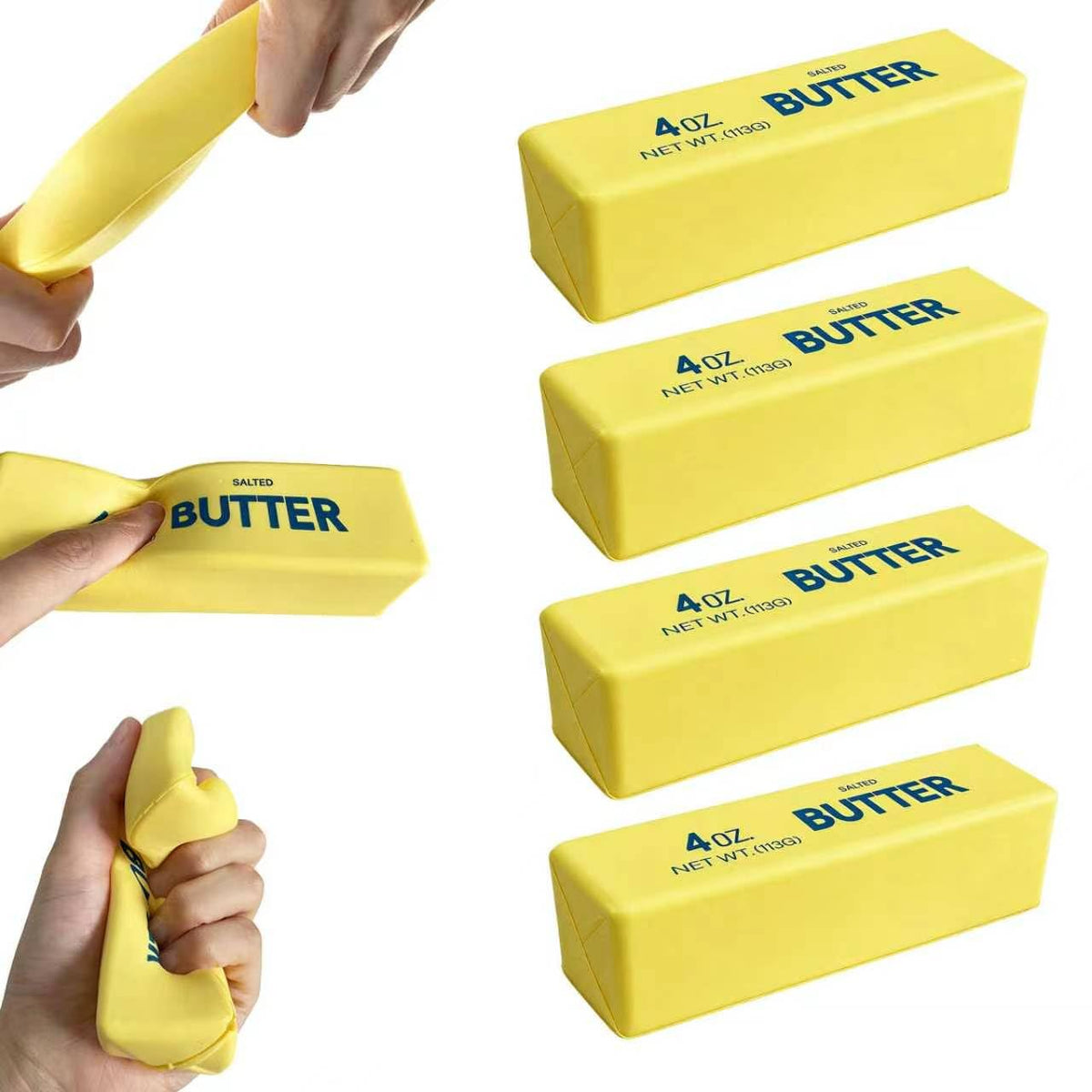 KBEGYGM slow-rebound butter stick 4pcs close-up shows tactile texture for stress relief.