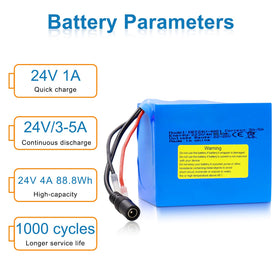 KBT 24V 4Ah battery dimensions shown for proper fit in your ride-on toy.