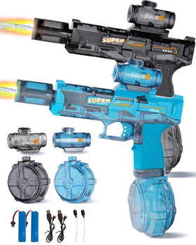KCCHZ Electric Water Gun with flashing muzzle for thrilling pool battles.