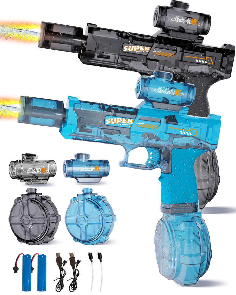 KCCHZ Electric Water Gun with flashing muzzle for thrilling pool battles.
