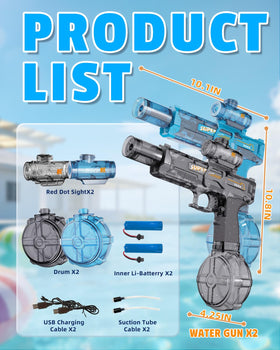 KCCHZ Water Blaster two-pack in ABS for durable summer fun.