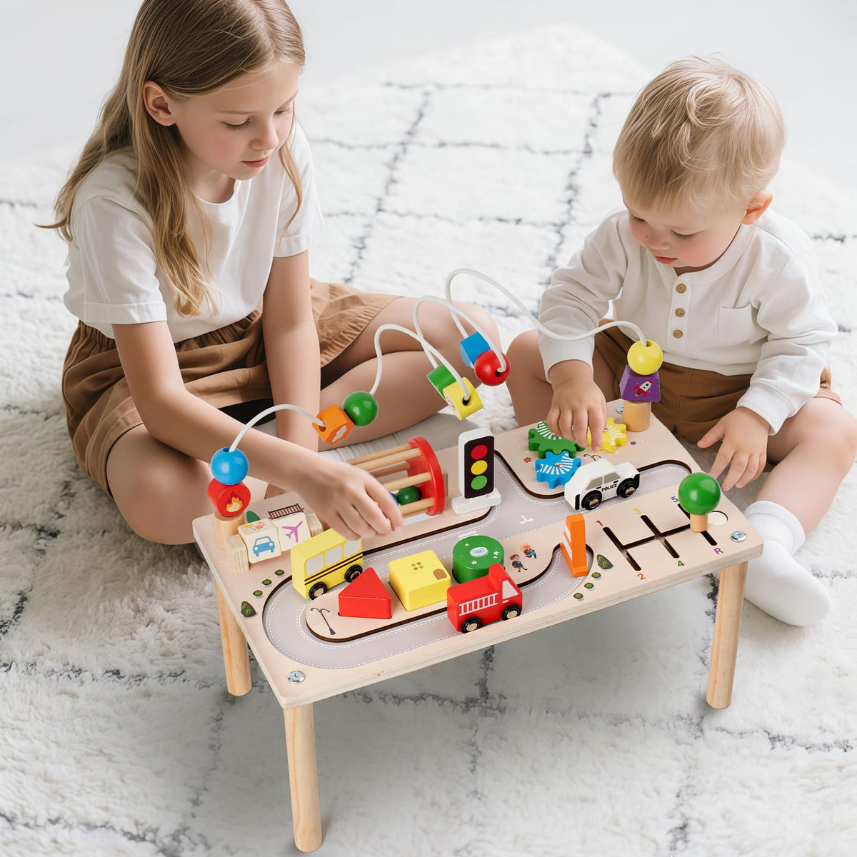 KDSFT Activity Table block puzzle promotes sequencing and motor skills
