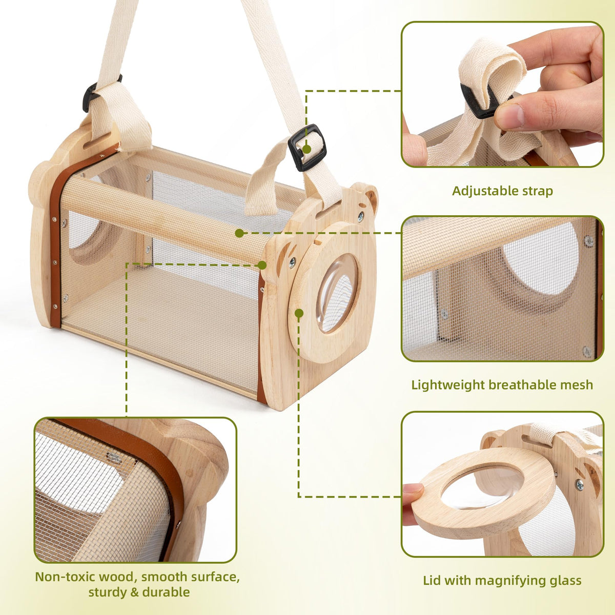 KDSFT insect clamp, tweezers, and bug jar for careful handling during play.