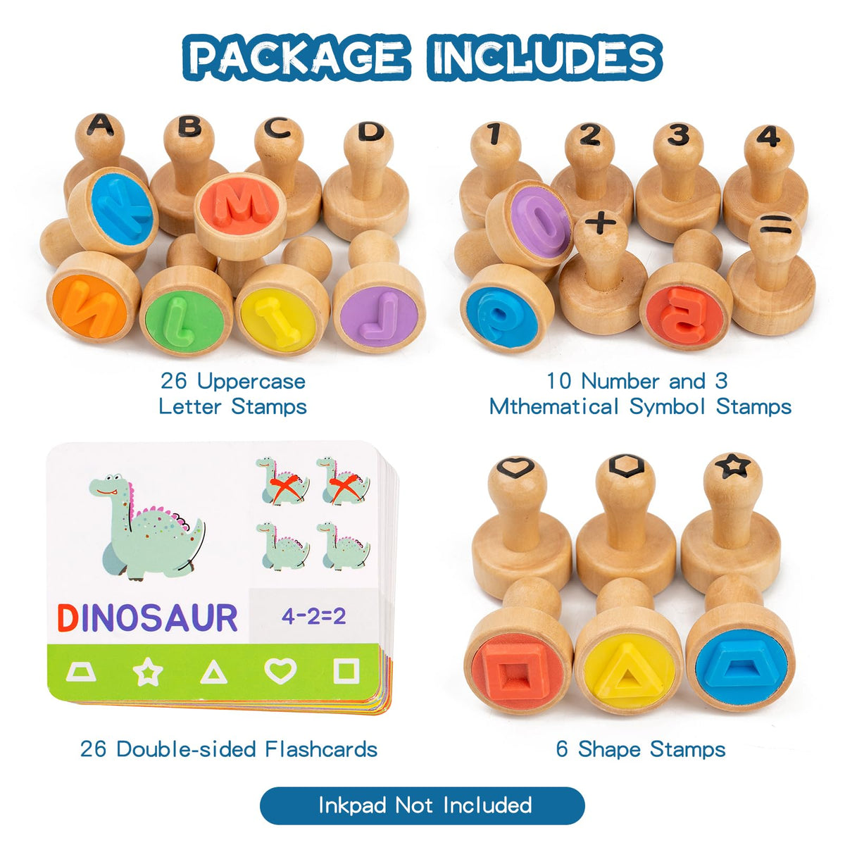 KDSFT Number stamps demonstrate digits and early counting with tactile play.