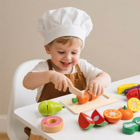 KDSFT gift-ready wooden play food box supports early play and family moments.