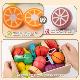 KDSFT Velcro fruits and vegetables provide easy slicing and satisfying crunch sound.