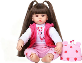 Kdudgso Reborn doll face close-up with lifelike rosy cheeks