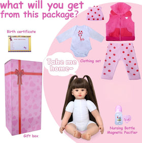 Kdudgso Reborn doll birth certificate and accessories for record keeping